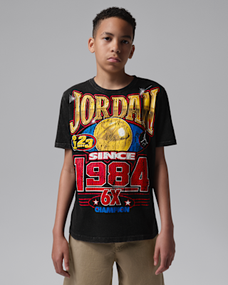 Jordan Big Kids' Gold 6 Times Since '84 T-Shirt. Nike.com